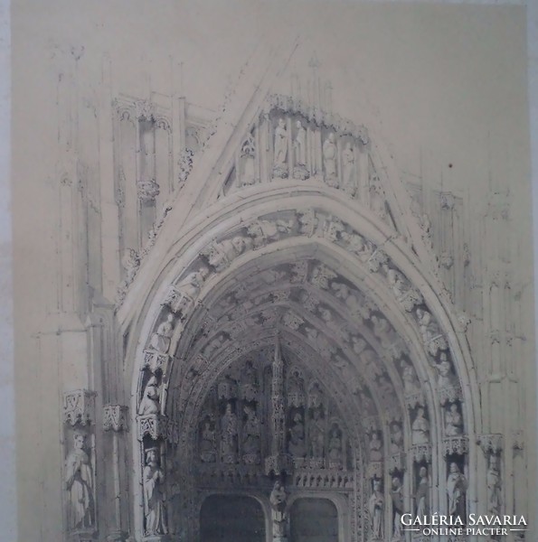 Francois Stroobant.  Brüsszel - Notre Dame.1842