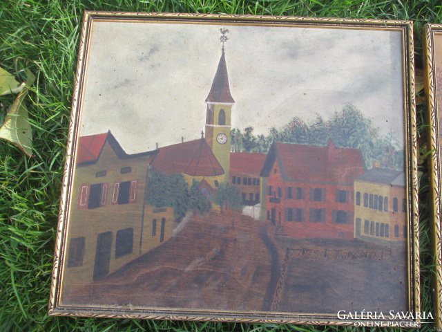 Carl v. Karl Bauer fára 1868/1942  festve 41x36 cm mindkettő 