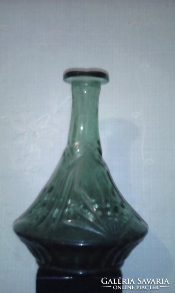 Szecessziós Zöld fúj, csiszolt üveg