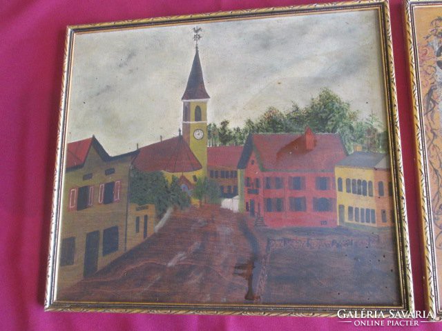 Carl v. Karl Bauer fára 1868/1942  festve 41x36 cm mindkettő 