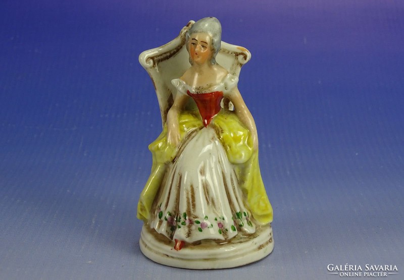 0I889 Régi barokk porcelán úrhölgy márkinő figura