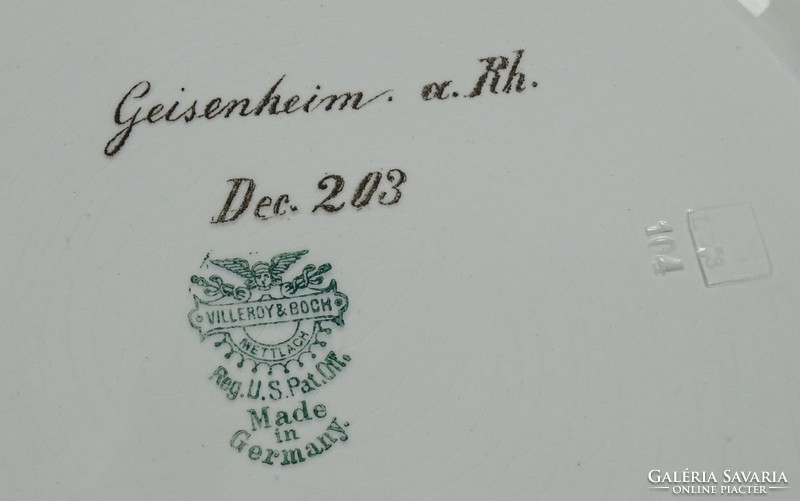 0I899 Antik VILLEROY & BOCH fali dísz tál 1903