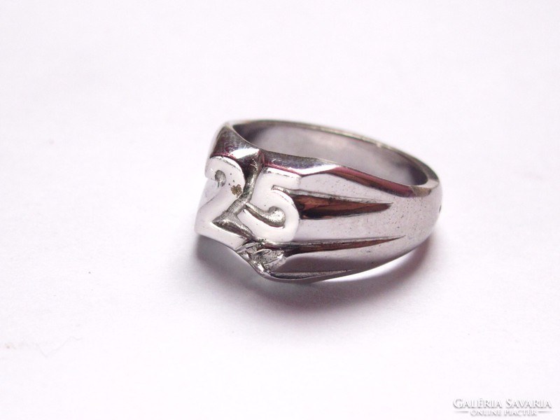 25 éves jubileumra készített ezüst gyűrű