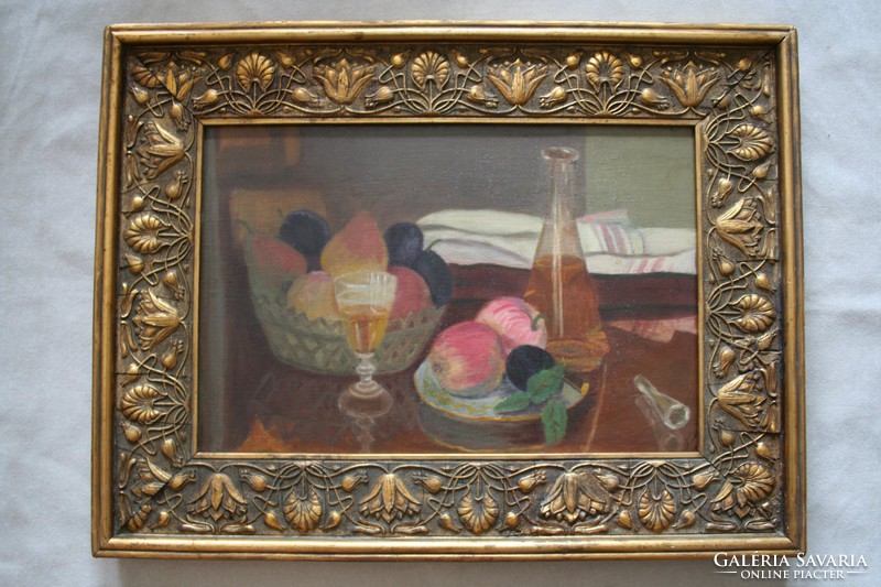 Szecessziós asztali csendélet párban