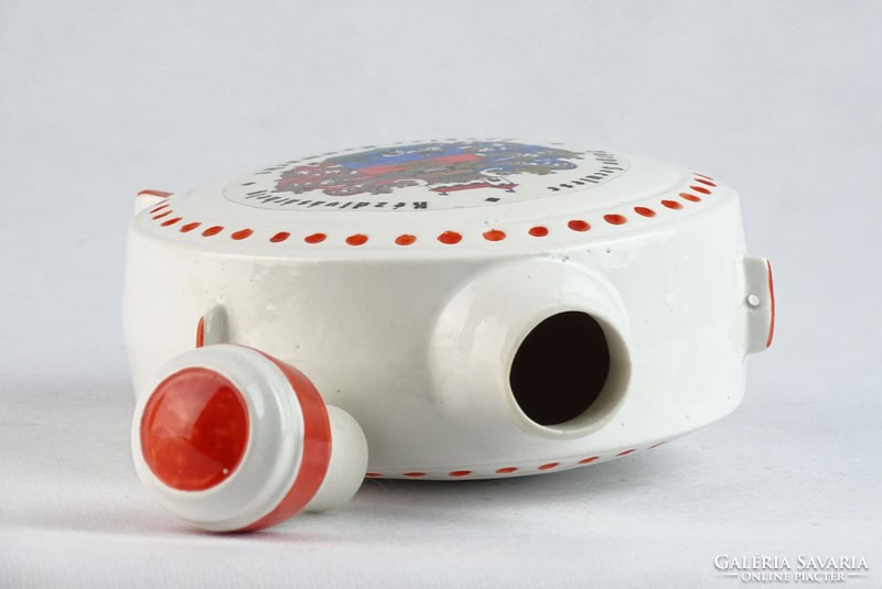 0J358 Nagyméretű magyaros porcelán kulacs