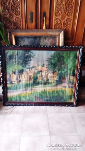 Giant painting in an antique frame 108 x 83 cm