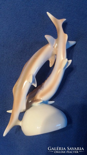 Hollóházi porcelán kecsegék (23 cm)