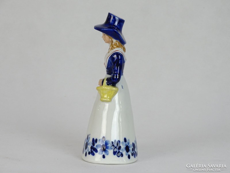 0J397 Jelzet GDR porcelán női figura csengő 19 cm