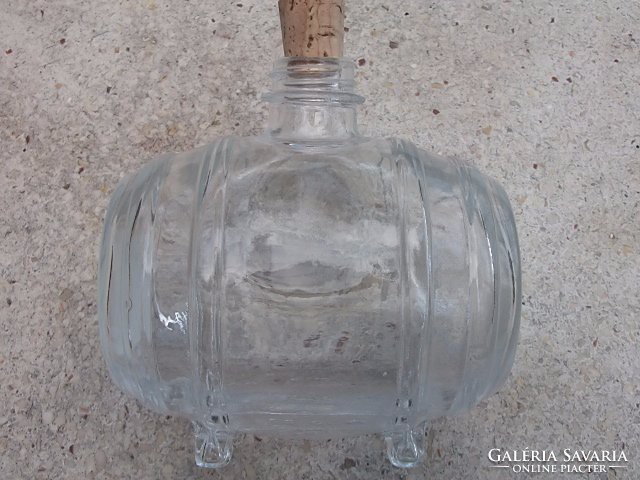 Hordó formájú pálinkás-boros üveg-palack-díszüveg 0,5 l