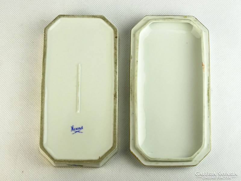 0K411 Régi nagyméretű Herendi porcelán bonbonier