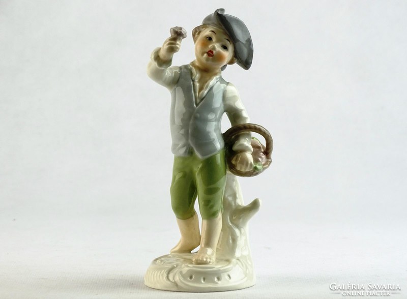 0K419 Jelzett GOEBEL porcelán fiú szobor 14 cm