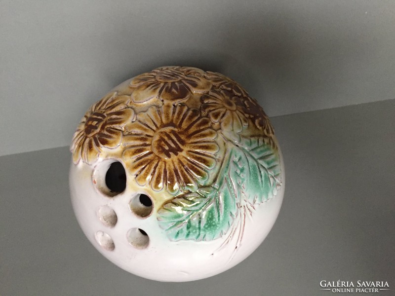 Ceramic ikebana vase marked Csányi