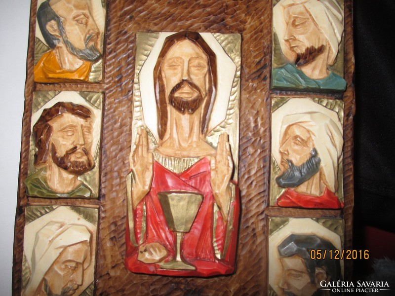 Jézus és a 12 apostol / gyönyörű falidísz