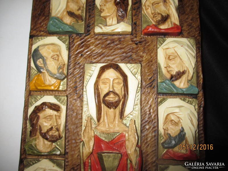 Jézus és a 12 apostol / gyönyörű falidísz