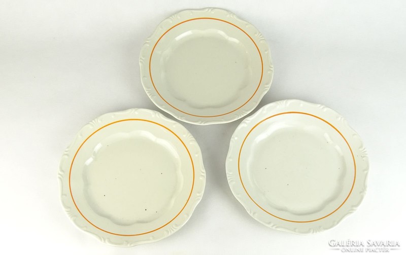 0K358 Retro Zsolnay porcelán tányér készlet 3 db