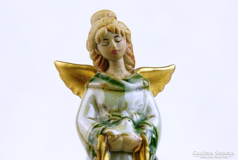 0K421 Karácsonyfadísz angyal szobor 11 cm