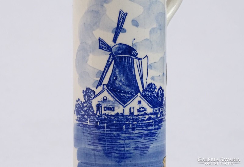 0J786 Régi DELFT Holland porcelán palack tégely