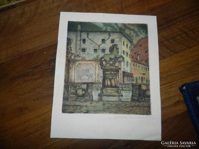 Engraving print / lithograph - kunstverlag - bilder redl wien
