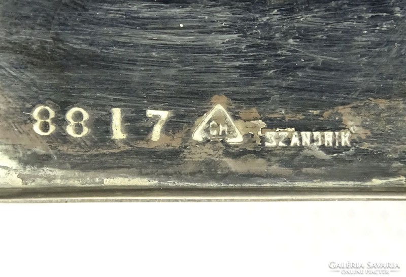 0K341 Antik SZANDRIK alpakka asztalközép kínáló