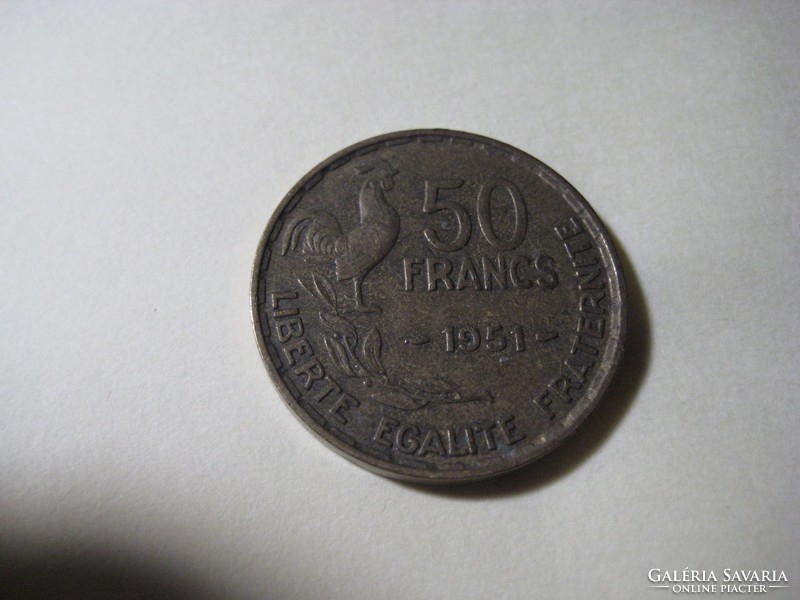 50 Francs 1951 French country