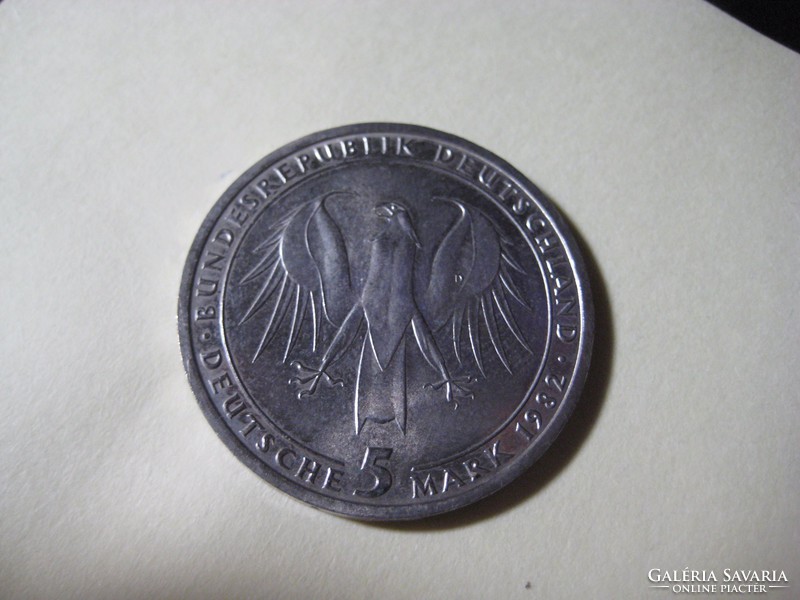 5 Marka 1982 Goethe commemorative medal 1749 - 1832