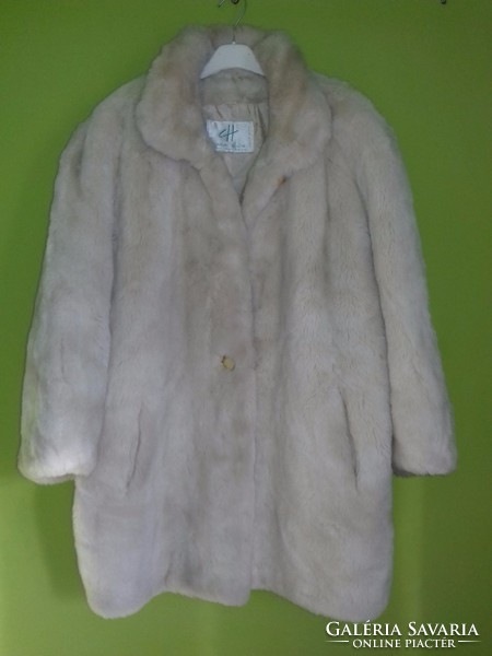 Vintage COUTURE HÉLÉNE bunda, női kabát Made in Belgium eredeti a műszőrme divat  eleganciája