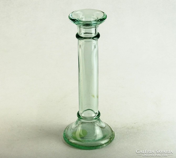 0K459 Jelzett Spanyol üveg gyertyatartó 19 cm
