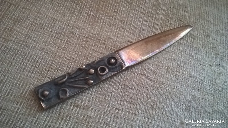 Old applied art leaf-opening knife