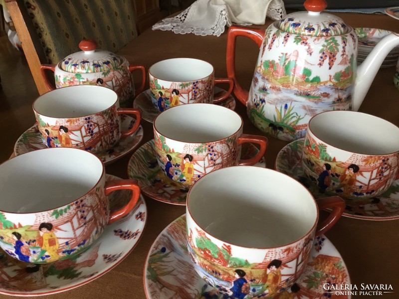 Hand painted tea set, marked, flawless