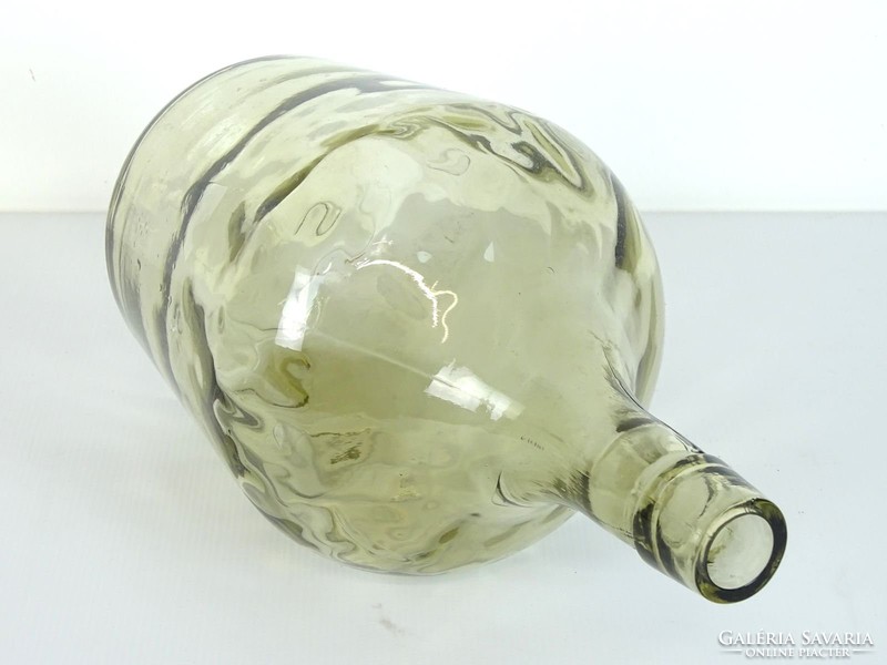 0J002 Antik lencsés üveg demizson 5 L
