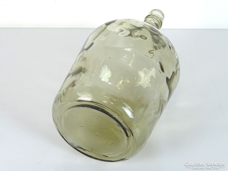0J002 Antik lencsés üveg demizson 5 L