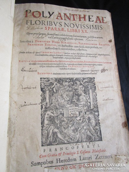 1621 Florilegii magni seu polyantheae floribus novissimis sparsae josephus langius frankfurt antique