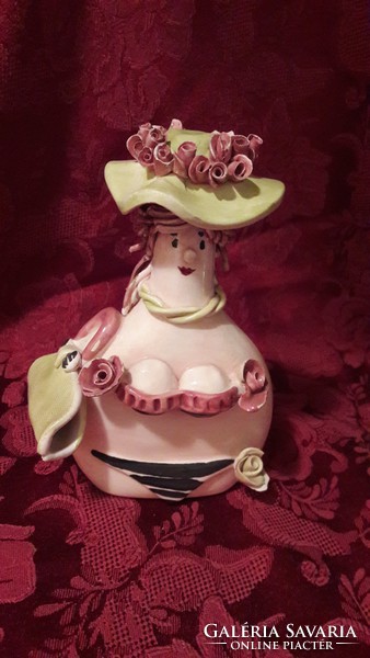 Ceramic bottle female figure
