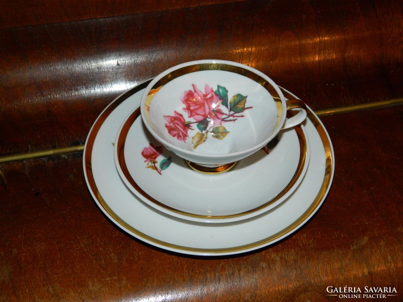 Exclusive Rieber breakfast set with rose pattern