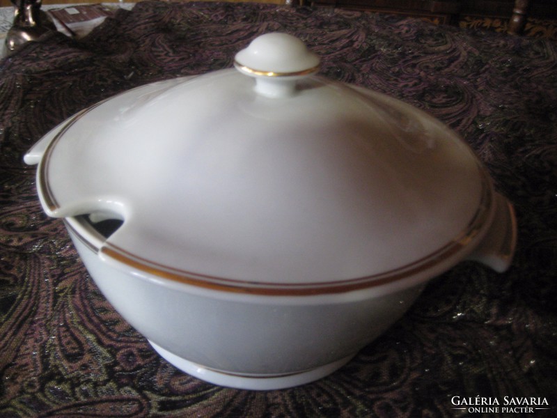 Zsolnay, retro soup bowl, nice condition, 25 x 18 cm.