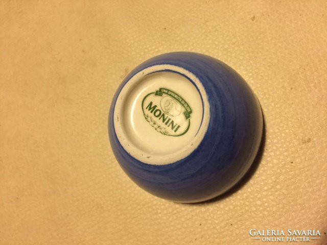 Blue marked ceramic coffee cup (56)