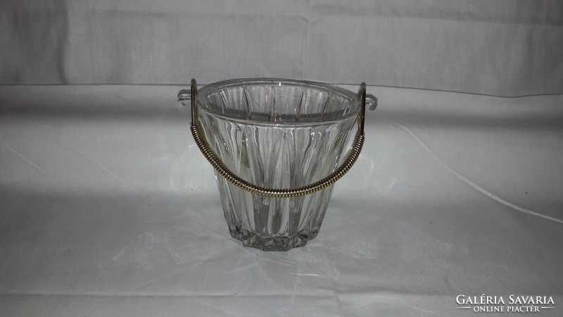 Beautiful thick-walled glass bucket!