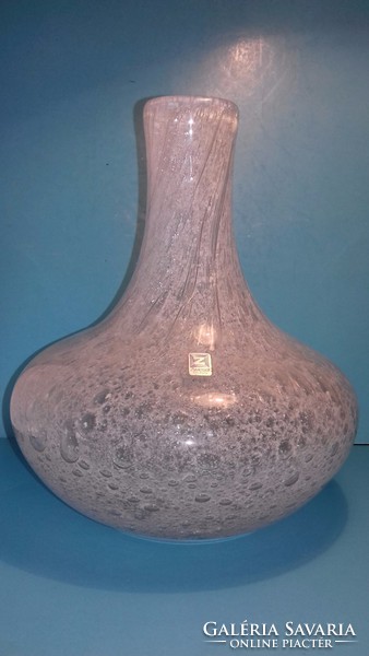 Schott zwiesel bubble marked thick-walled glass vase