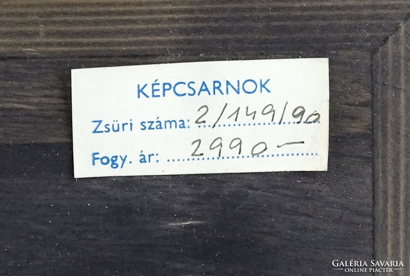 0L087 Petrilla István képcsarnokos tűzzománc kép