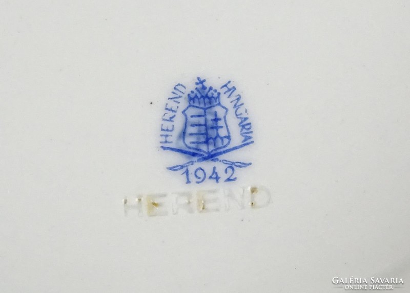 0L164 Régi Herendi porcelán süteményes tál 1942