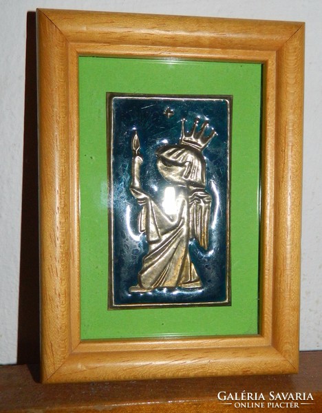 Fairy princess with candle - fire enamel picture - good gift :)