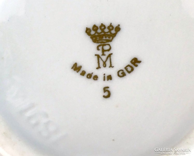 0K947 Régi német PM porcelán gyűrűtartó