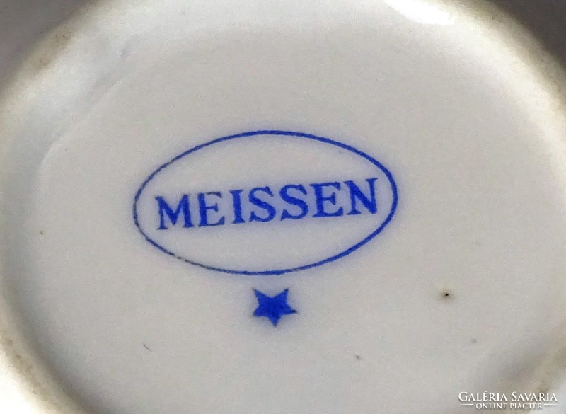 0K966 Régi jelzett Meisseni porcelán hamutál