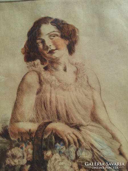 Prihoda: lady with flower basket