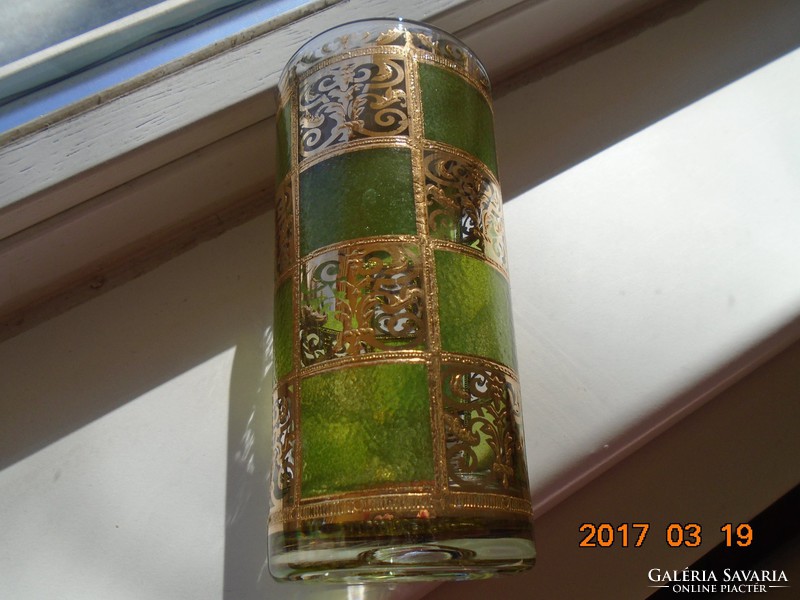 Culver ltd usa gold mesh 22k opulent prado glass marked