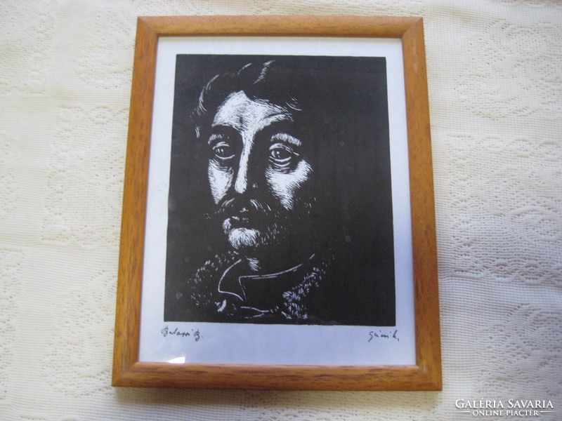 Balassa Balint engraving, signed