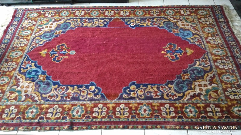 Huge antique needlework kelim tapestry !!