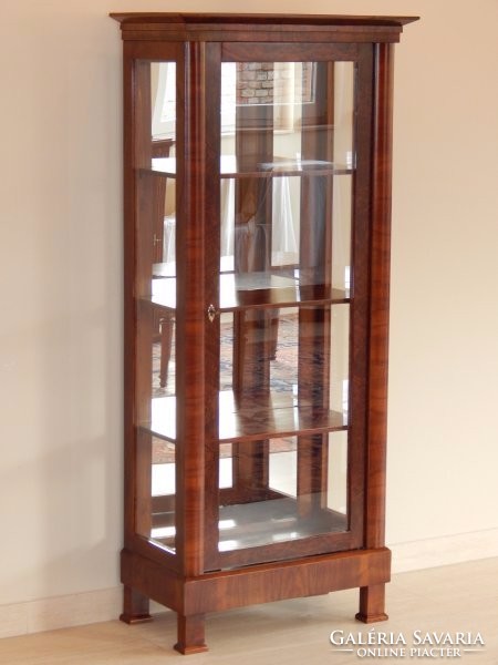 Biedermeier display case with convex front [ d - 02]