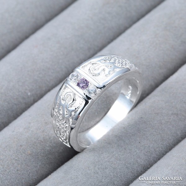 Purple tanzanite (imitation) stone ring size 8