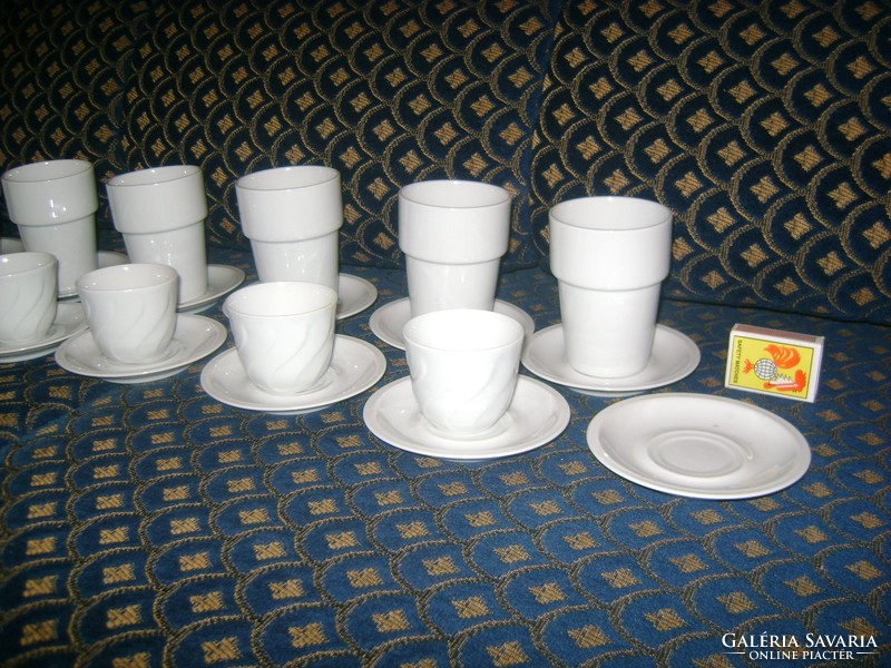 Hófehér porcelán teás és kávés készlet
